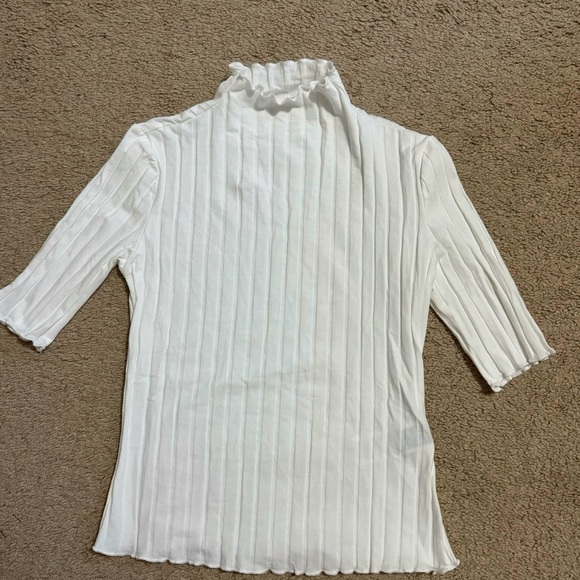 shein solid color half high neck top - Picture 2 of 4